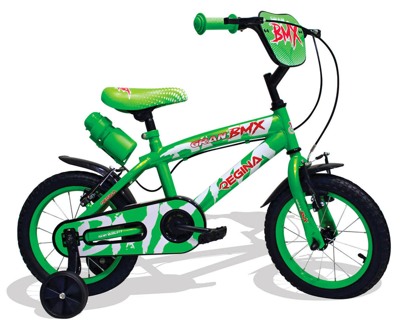 Bicicletta per Bambino 12" 2 Freni Kidfun Regina BMX Verde-1