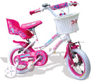Bicicletta per Bambina 12" 2 Freni Kidfun Regina Fashion Girl Bianca-1