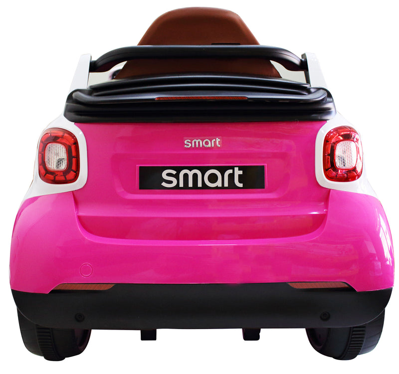 Macchina Elettrica per Bambini 12V Mp4 Smart Fortwo Cabrio Rosa-4