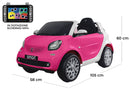 Macchina Elettrica per Bambini 12V Mp4 Smart Fortwo Cabrio Rosa-5