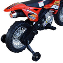 Moto Motocicletta Elettrica per Bambini 6V Kidfun Motocross Enduro Rosso-10