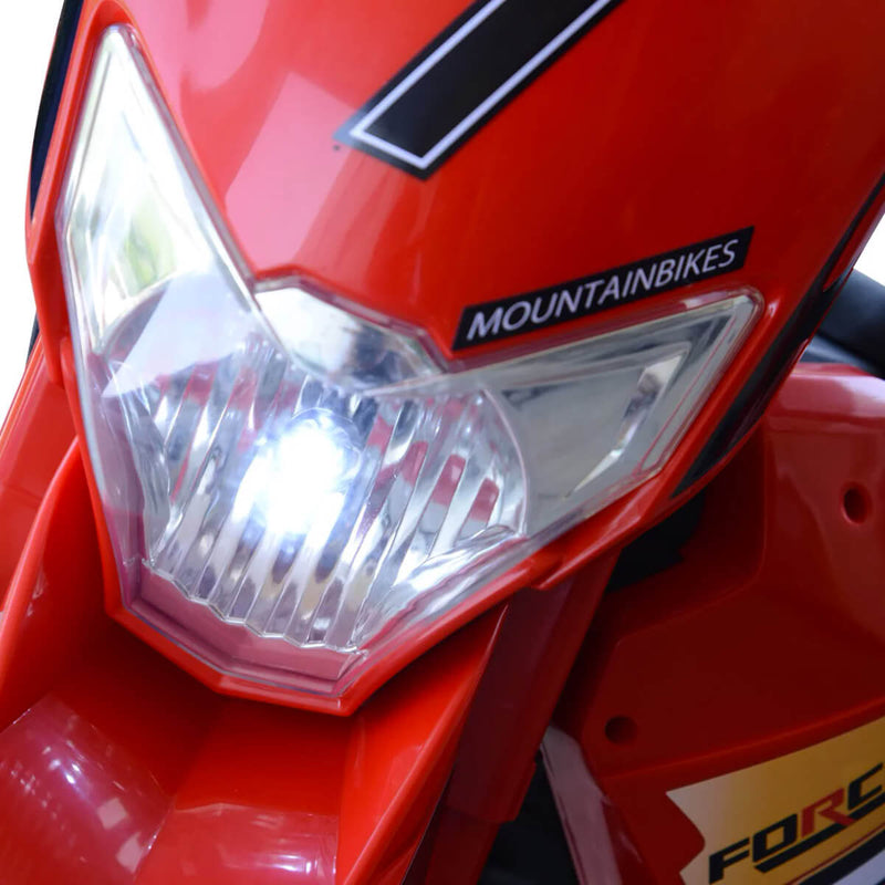 Moto Motocicletta Elettrica per Bambini 6V Kidfun Motocross Enduro Rosso-9