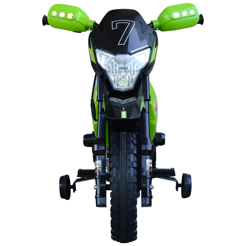Moto Motocicletta Elettrica per Bambini 6V Kidfun Motocross Enduro Verde-3