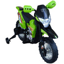 Moto Motocicletta Elettrica per Bambini 6V Kidfun Motocross Enduro Verde-4