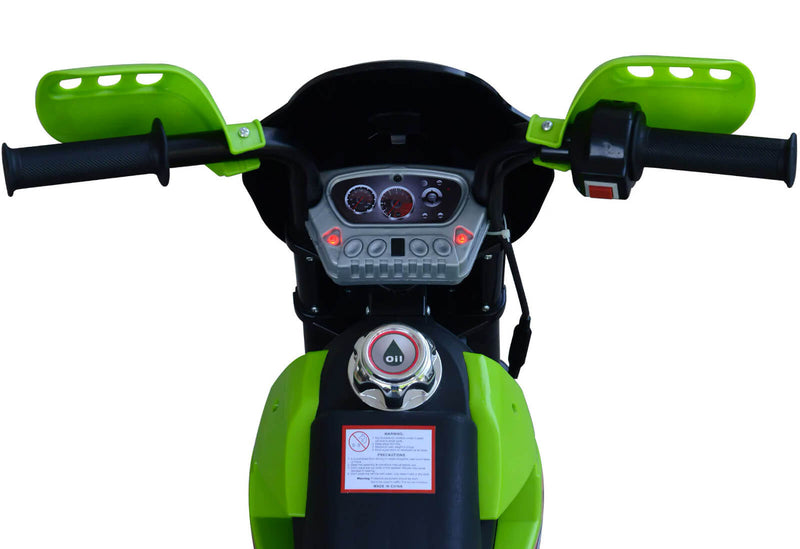 Moto Motocicletta Elettrica per Bambini 6V Kidfun Motocross Enduro Verde-6