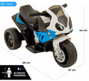 Moto Motocicletta Elettrica per Bambini 6V BMW S1000RR Blu-4