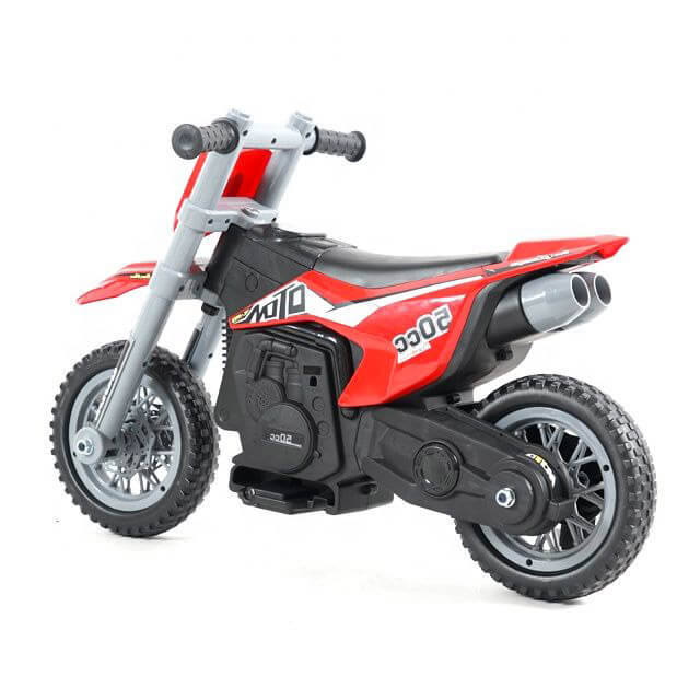 Moto Elettrica per Bambini 6V Motocross Rossa-3