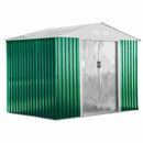 Casetta Box da Giardino in Lamiera 261x181x198 cm Basic L Verde-2