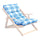 Cuscino per Poltrona Relax 56x16x110h cm in Cotone Blu