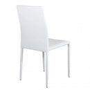 Sedia Cammie 41x50x91 h cm in Similpelle Bianco-4