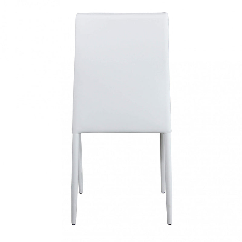 Sedia Cammie 41x50x91 h cm in Similpelle Bianco-5