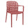 Sedia da Giardino Sharon 58x57,5x82,5 h cm in Polipropilene Rosso