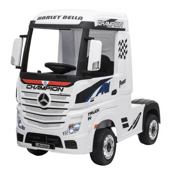 sconto Camion Elettrico Truck per Bambini 12V con Licenza Mercedes Actros Bianco