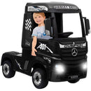 Camion Elettrico Truck per Bambini 12V Mercedes Actros Nero-8