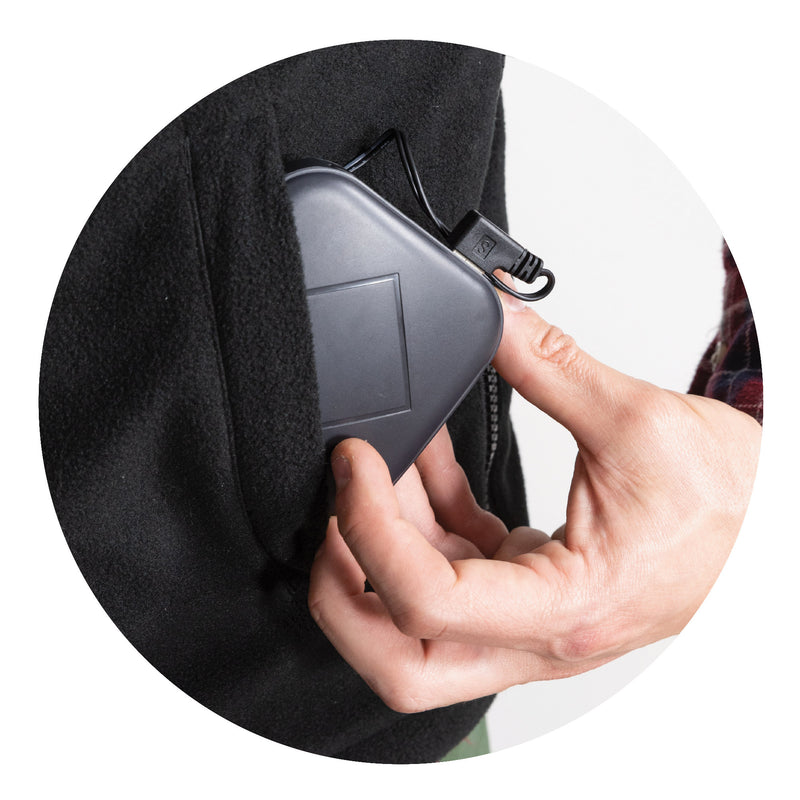 Gilet Riscaldante Unisex 3 Temperature con Powerbank Mediashopping Nero Varie Misure-5