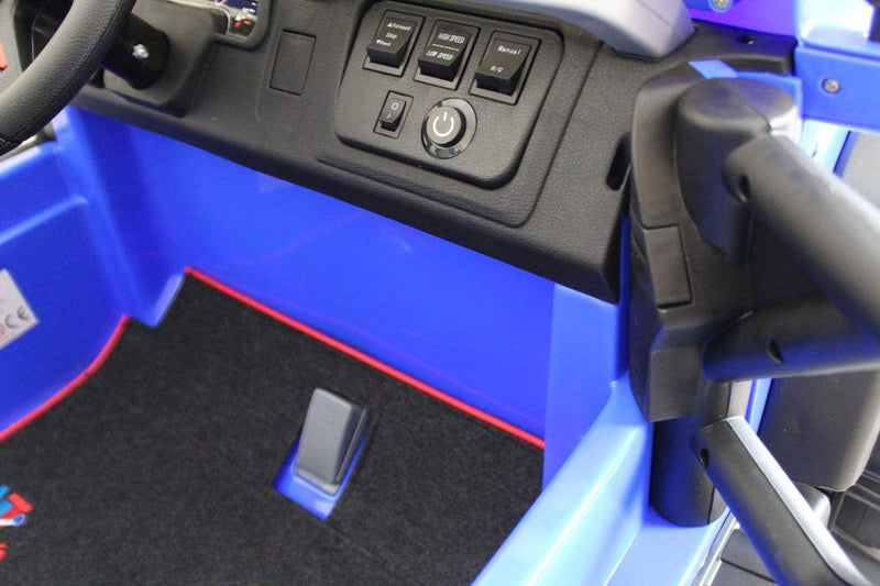 Macchina Elettrica per Bambini 12V 2 Posti Maxi Fuoristrada Blu-8