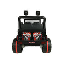 Macchina Elettrica per Bambini 12V 2 Posti Happy Kids Fuoristrada Nera-2