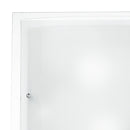 Plafoniera Quadrata Bordo Trasparente Doppio Vetro Bianco Satinato Lampad Moderna E27 Ambiente I-061228-2-2