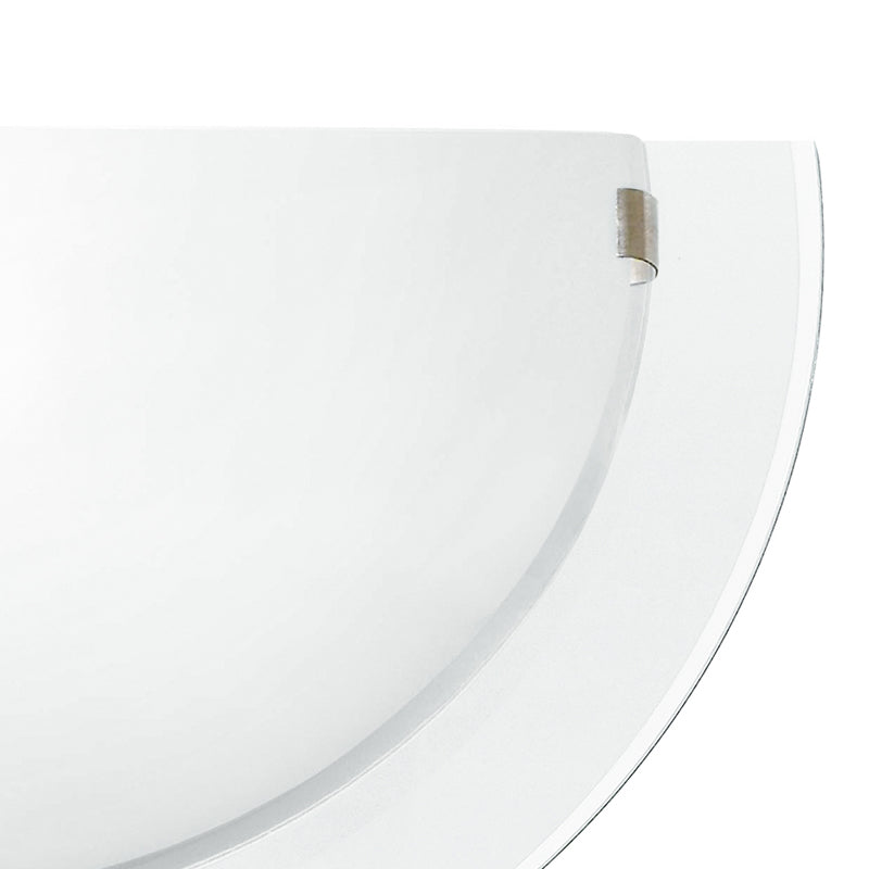 Applique Lunetta Bordo Trasparente Doppio Vetro Bianco Satinato Interno Moderno E27 Ambiente I-061228-9-2