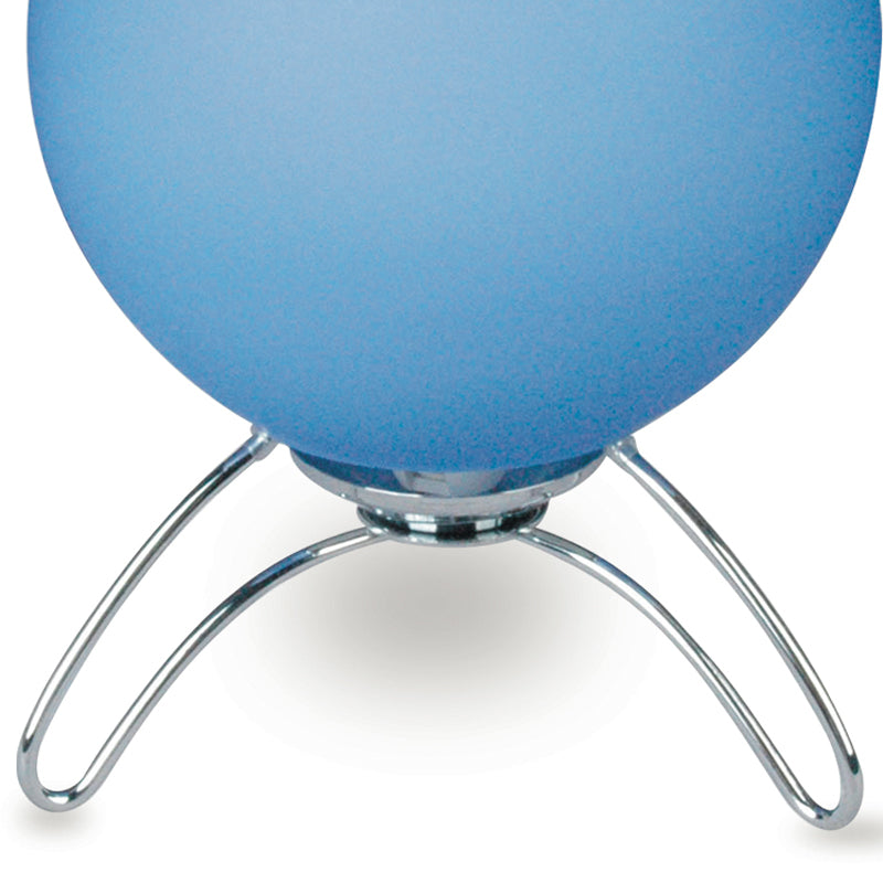 Lampada da Tavolo Treppiedi Blu Sferica Metallo Vetro Abat jour Interno Moderno E14 Ambiente I-192/00600-2
