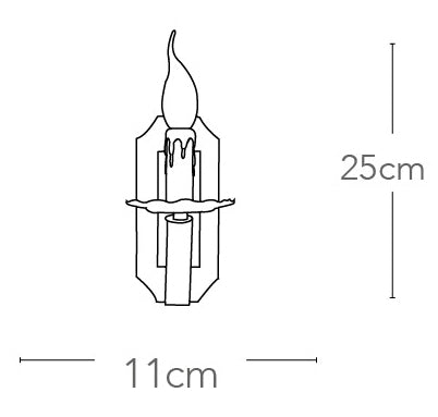 Applique Una Luce Metallo Legno Lampada da Parete Rustica Vintage E14 Ambiente I-252/00300-2