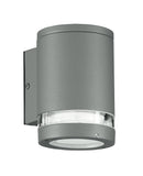 Applique Esterno Alluminio Silver Impermeabile Fascia Trasparente 25 watt GX53 Luce Calda Intec I-6047-1