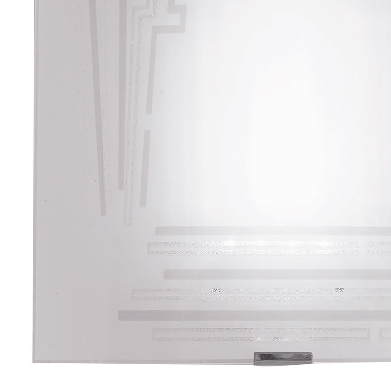 Plafoniera Vetro Quadrata Decoro Glitterato Lampada Moderna Interni E27 Ambiente I-CONCEPT/PL50-2