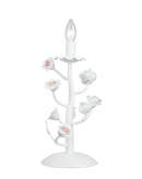 Lumetto Bianco Metallo Rose Ceramica Lampada da Tavolo Classica E14 Ambiente I-CUPIDO/L1-1