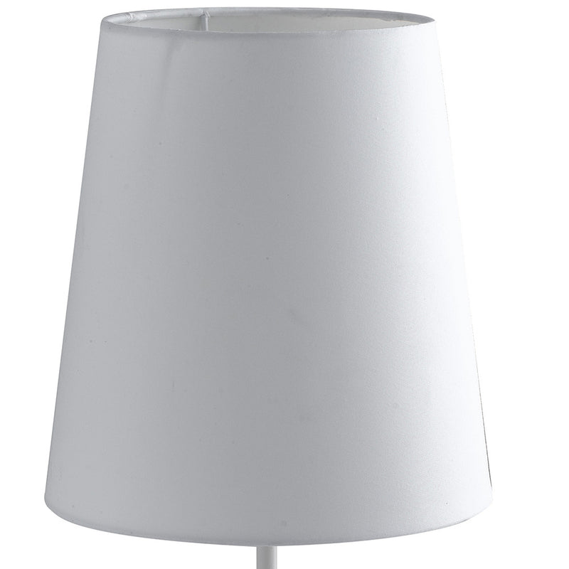 Lume Minimal Metallo Paralume Tessuto Bianco Lampada Scrivania Moderna E27 Ambiente I-ELVIS-L-3