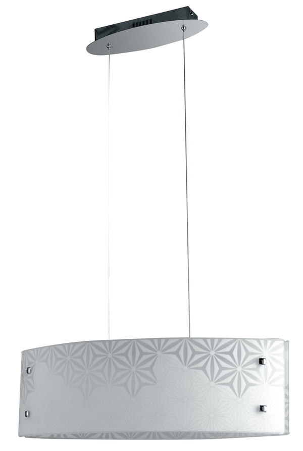 prezzo Sospensione Vetro Bianco Disegno Fiori Lampadario Moderno Interno Led 40 watt Luce Naturale