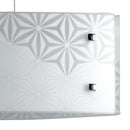 Sospensione Vetro Bianco Disegno Fiori Lampadario Moderno Interno Led 40 watt Luce Naturale Ambiente I-EXAGON/S65-3