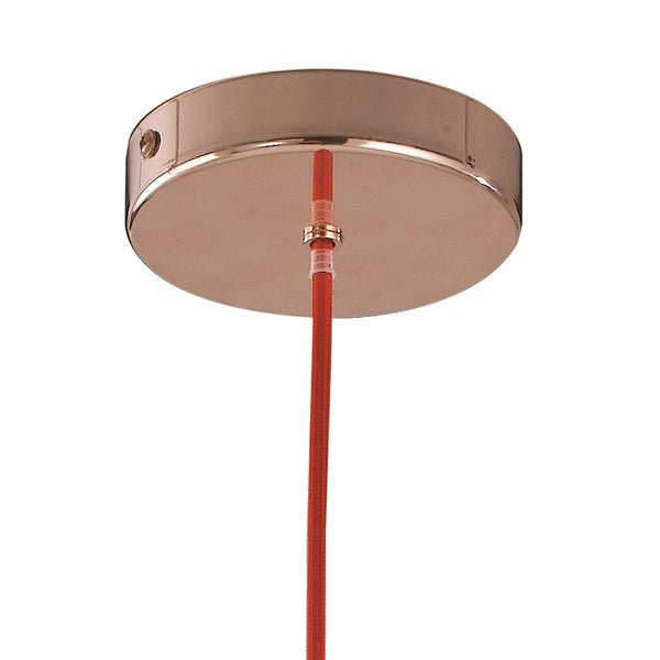 Sospensione Minimal Metallo Oro Rosa Cavo Rosso Lampadario Moderno E27 online