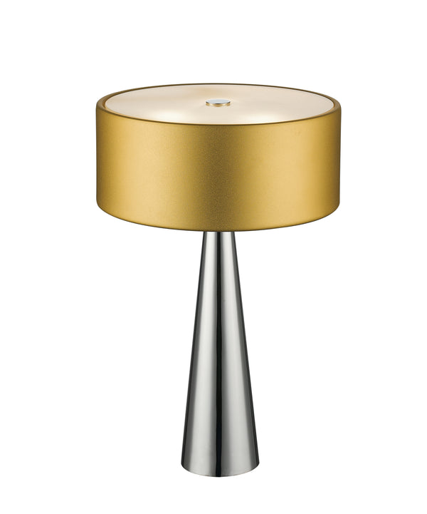 Lampada da Tavolo Oro Diffusore Fusto Conico Alluminio Interno Moderno G9 online
