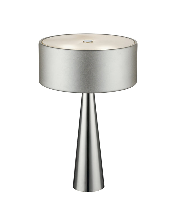 Lume Argento Moderno Fusto Alluminio Diffusore Lampada da Tavolo G9 acquista