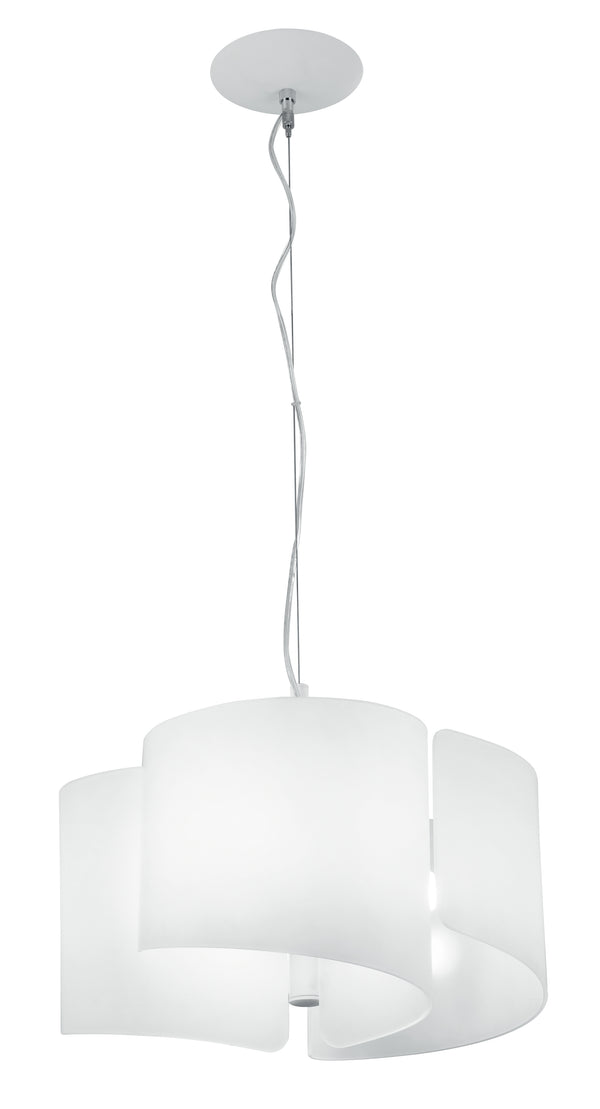 Sospensione decoro Vetro Bianco Alluminio Lampadario Moderno E27 online