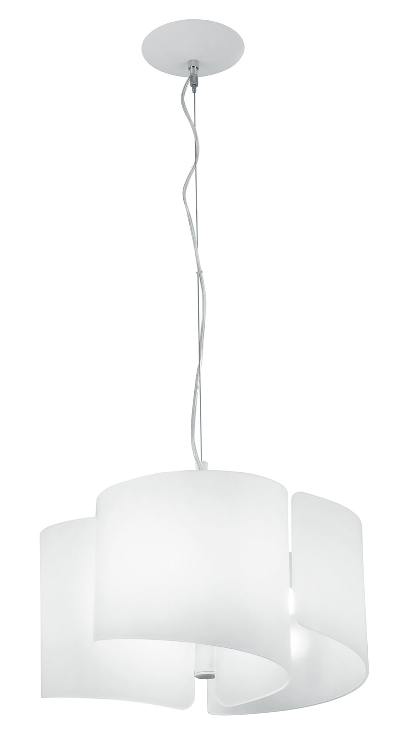 Sospensione decoro Vetro Bianco Alluminio Lampadario Moderno E27 Ambiente I-IMAGINE-S3-1