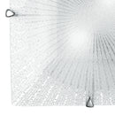 Plafoniera Quadrata decoro Raggi Vetro Diamantato Lampada Moderna E27 Ambiente I-ISIDE/PL30-2