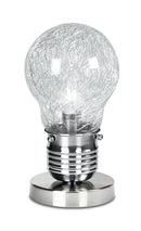Lumetto Lampadina Vetro Intreccio Fili Alluminio Lampada Interno Moderno E14 Ambiente I-LAMPD/LUME-1