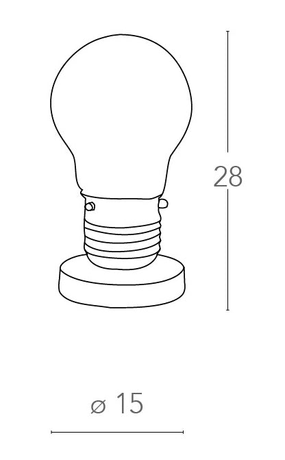Lumetto Lampadina Vetro Intreccio Fili Alluminio Lampada Interno Moderno E14 Ambiente I-LAMPD/LUME-4