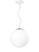 Sospensione Sferica Lampadario Moderno Vetro Bianco E27 Ambiente I-LAMPD/S45-1