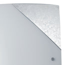 Plafoniera Quadrata Vetro Bianco Decoro Argento Soffitto Parete E27 Ambiente I-PARIS/3030-2
