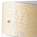 Applique Rettangolare Vetro Bianco Fascia Oro Lampada Moderna E27 Ambiente I-PARIS/3520-2