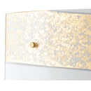Applique Lampada da Parete Rettangolare Vetro Bianco Fascia Oro Moderna E27 Ambiente I-PARIS/4512-2