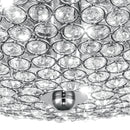 Plafoniera Elegante Cristalli K9 Metallo Cromo Lampada Tonda Interno G9 Ambiente I-PLANET/PL45-3