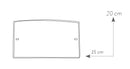Applique Rettangolare Vetro Bianco Decoro Frecce Lampada da Parete Moderna E27 Ambiente I-SEVENTY/AP3520-3
