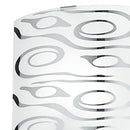 Plafoniera Quadrata Vetro Bianco decoro Astratto Cromato Lampada Moderna E27 Ambiente I-SOUND/PL30-2