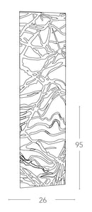 Vetro di Ricambio Rettangolare per Plafoniera Kappa decoro Cromato 94,5x25,8 cm Ambiente I-VKAPPA/L HYPNOSE-3