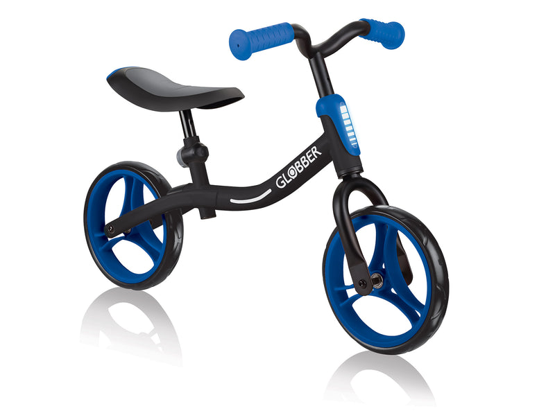 Bicicletta Pedagogica per Bambini 10" Senza Pedali Globber Go Bike Nero e Blu-3