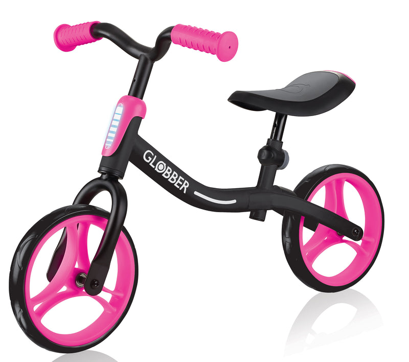Bicicletta Pedagogica per Bambini 10" Senza Pedali Globber Go Bike Nero e Rosa-2