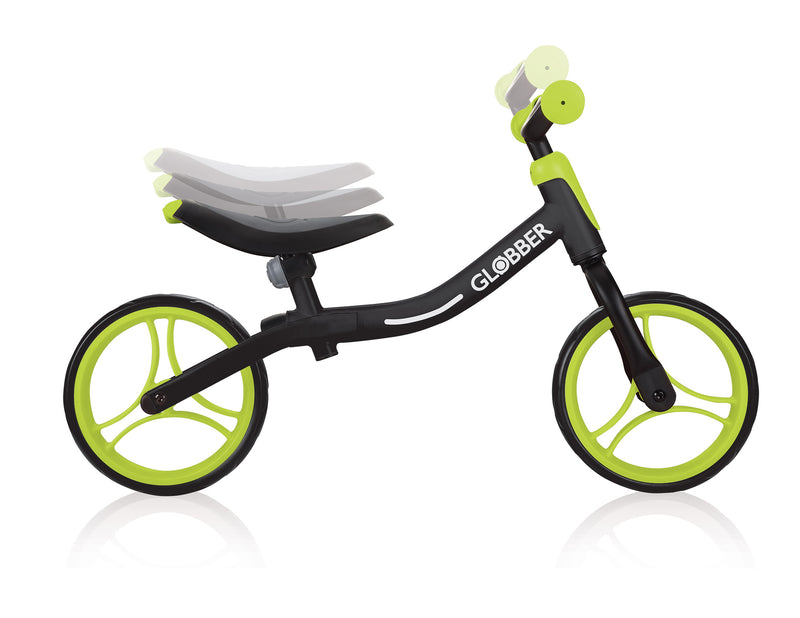 Bicicletta Pedagogica per Bambini 10" Senza Pedali Globber Go Bike Nero e Verde-5
